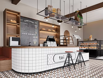 Modern Milk Tea Shop 3d model