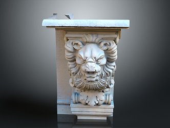 Unicorn stone unicorn stone lion American stone lion unicorn lion unicorn stone carving unicorn 3d model