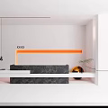 Modern reception desk 3d model