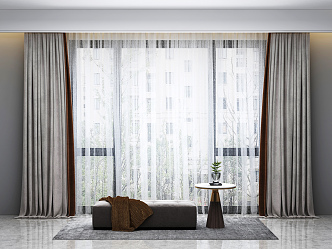 Modern Curtains 3d model