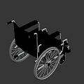 Black Manual Wheelchair With Steel Frame Large Rear Wheels And Mobility Design
