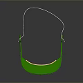 Pet Protective Face Shield With Green Straps And Transparent Cover