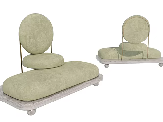modern sofa chair chaise longue 3d model