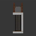 Modern Staircase Design With Wooden Steps Glass Railing And Brick Walls