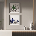 Modern Decorative Hanging Painting Combination Decorative Ornaments 3d model