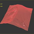 Mountainous Terrain 3D Model With Green Vegetation And Snow Covered Areas