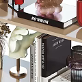 Modern Decorative Ornament Set With Vases Sculptures Books And Picture Frames