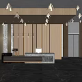 Modern lobby indoor hotel lobby indoor front desk 3d model
