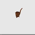 Hand Carved Wooden Face Shaped Lifestyle Product With Long Handle