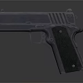 Modern Black Tactical Pistol With Ergonomic Grip And Metallic Barrel