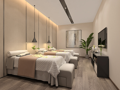 Modern spa rooms 3d model