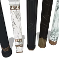New Chinese style pillar shape pillar 3d model