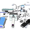 Advanced Medical Equipment Featuring Surgical Instruments Imaging Devices And Operating Table