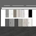 Modern Hinged Doors With Various Designs And Different Colors For Interior 3d model