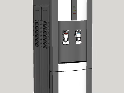 Modern Standing Water Dispenser Household Appliance With Two Water Taps For Daily Use 3d model