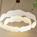 Elegant Modern Cloud Shaped Chandelier With Soft Lighting And Interior Decor Design 3d model