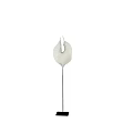 Elegant White Leaf Shaped Floor Lamp With Woven Texture For Modern Home Interior 3d model