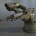 Turret Light Machine Gun Turret Science Fiction Turret Machine Gun Turret Low Face Number Low Model Simple Model Game Sub-era Film and Television Level Super Realistic High Precision 3d model