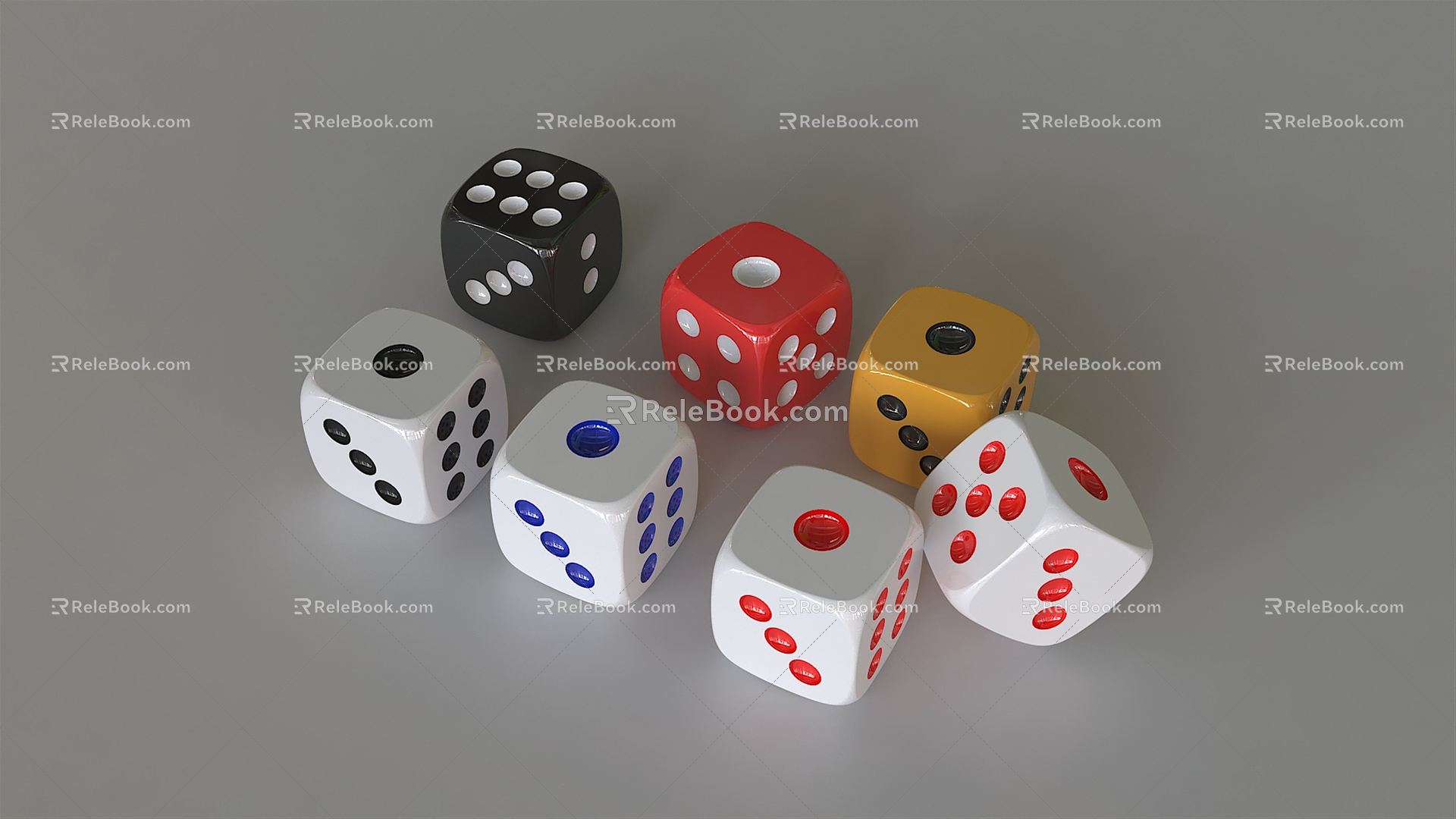 Modern Dice 3d model