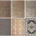 Stylish Square Carpets With Various Patterns Textures And Color Options For Modern Home Decor 3d model