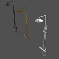 Stylish Black Gold and Silver Shower Systems for Modern Bathroom Design