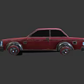 Vintage Red Toy Car With Silver Rims And Classic Design Details