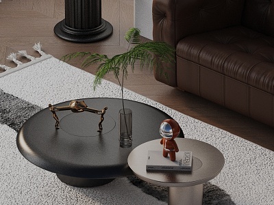 Modern coffee table model