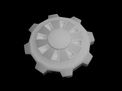 White Circular Carved Decorative Ornament With Intricate Radial Geometric Patterns 3d model