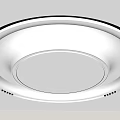 Modern Circular Ceiling Design With Integrated Lighting LED Strip And Recessed Spotlights 3d model