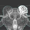 Mystical Game Movie Character With Skull Head Purple Horns And Black Feathers