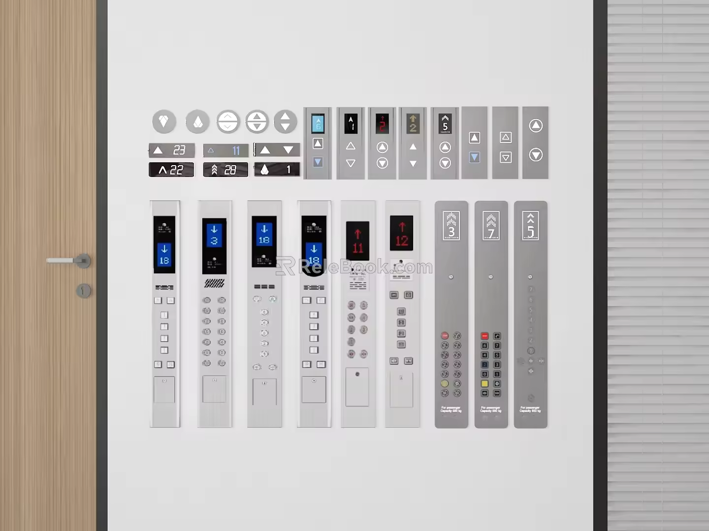 Modern Key Switch Elevator Switch Elevator Key Elevator Panel Switch Panel Key Panel 3d model