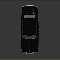 Classic Black Vintage Car With Chrome Accents And White Wall Tires