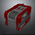 Red And Gray Equipment Case With Handle Locking Mechanism And Structural Design