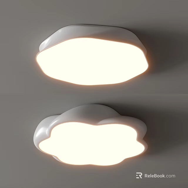 Cloud Shaped Ceiling Light With Soft White Glow For Modern Home Decoration 3d model