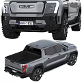 Modern Silver Electric Pickup Truck With Bold Design And Spacious Cargo Bed