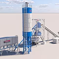 Industrial Concrete Mixing Plant Equipment With Batching Machine Conveyor Belt And Cement Silo