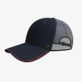 Dark Baseball Cap With Mesh Panel And Button On Mannequin 3d model