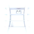 Modern Wooden Bookcase With Open White Shelves And Decorative Elements Design