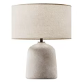 Modern Beige Table Lamp With Linen Shade And Ceramic Base Design 3d model