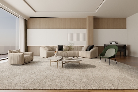 modern living room 3d model