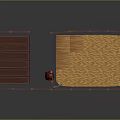 Wooden Farm Stable Setup With Hay Area Fenced Enclosure And Horse Figure
