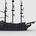 Lego LEGO Toy Building Blocks Boat Ancient Warship Wooden Boat Building Boat Windboat Retro Warship Retro Boat Pirate Boat 3d model