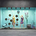 Window Store Facade Display Window Display Wall Door Window 3d model