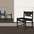 Minimalist Leisure Chair With Wooden Frame And Comfortable Fabric Seat Design