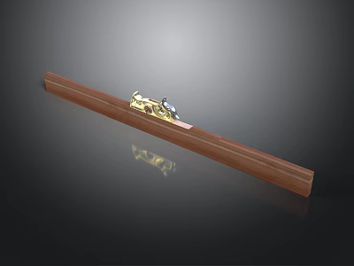 Professional Woodworking Plane With Wooden Base Shiny Metallic Components And Reflective Surface 3d model