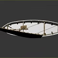 Traditional Sailboat With Canvas Sail White Hull And Wooden Details For Water Transportation