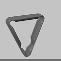 Gray Triangular Hollow Frame With Curved Edges And Simple Design Structure