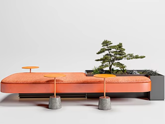 Modern Card Seat Sofa Coffee Shop Milk Tea Shop Card Seat Bench Combination 3d model