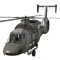 Detailed View of Military Camo Helicopter 602 with Rotors Tail and Cockpit Features