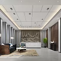 New Chinese Style Hall 3d model